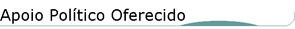 Apoio Pol�tico Oferecido