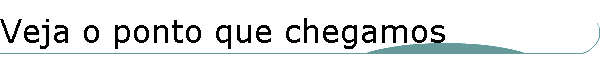Veja o ponto que chegamos